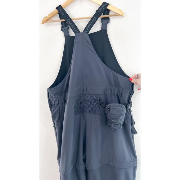 Outdoor Voices Rectrek Convertible Terrastretch Overalls XXL Anthracite Hiking - Picture 11 of 11